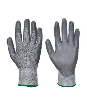 (6/Case) Portwest Gray Cut 3 PU Palm Glove