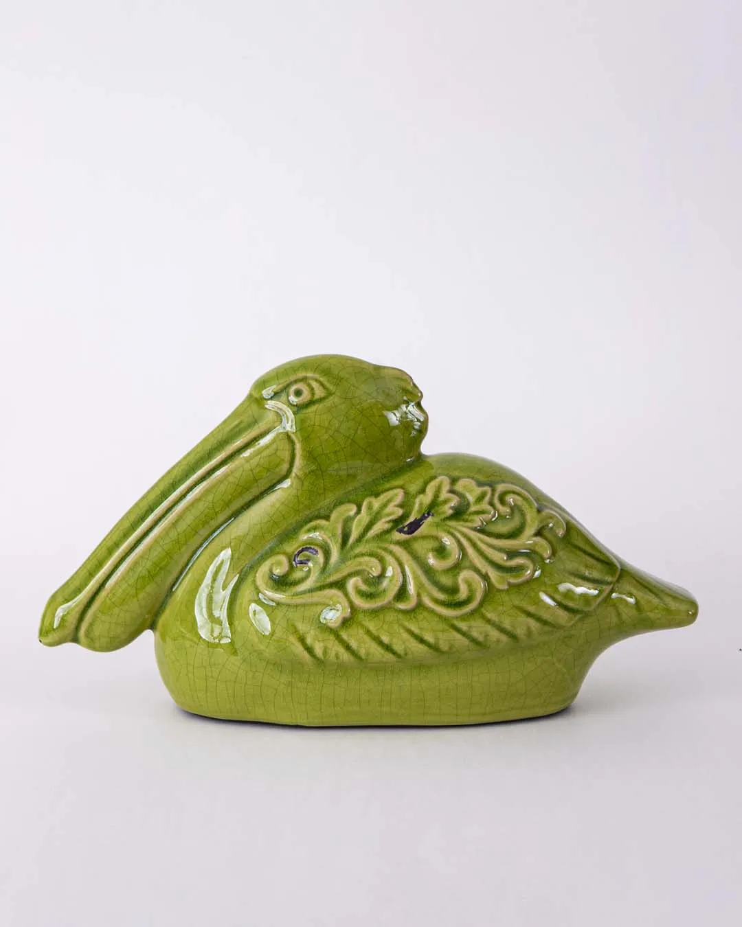 Adorable Pelican Figurine - Green