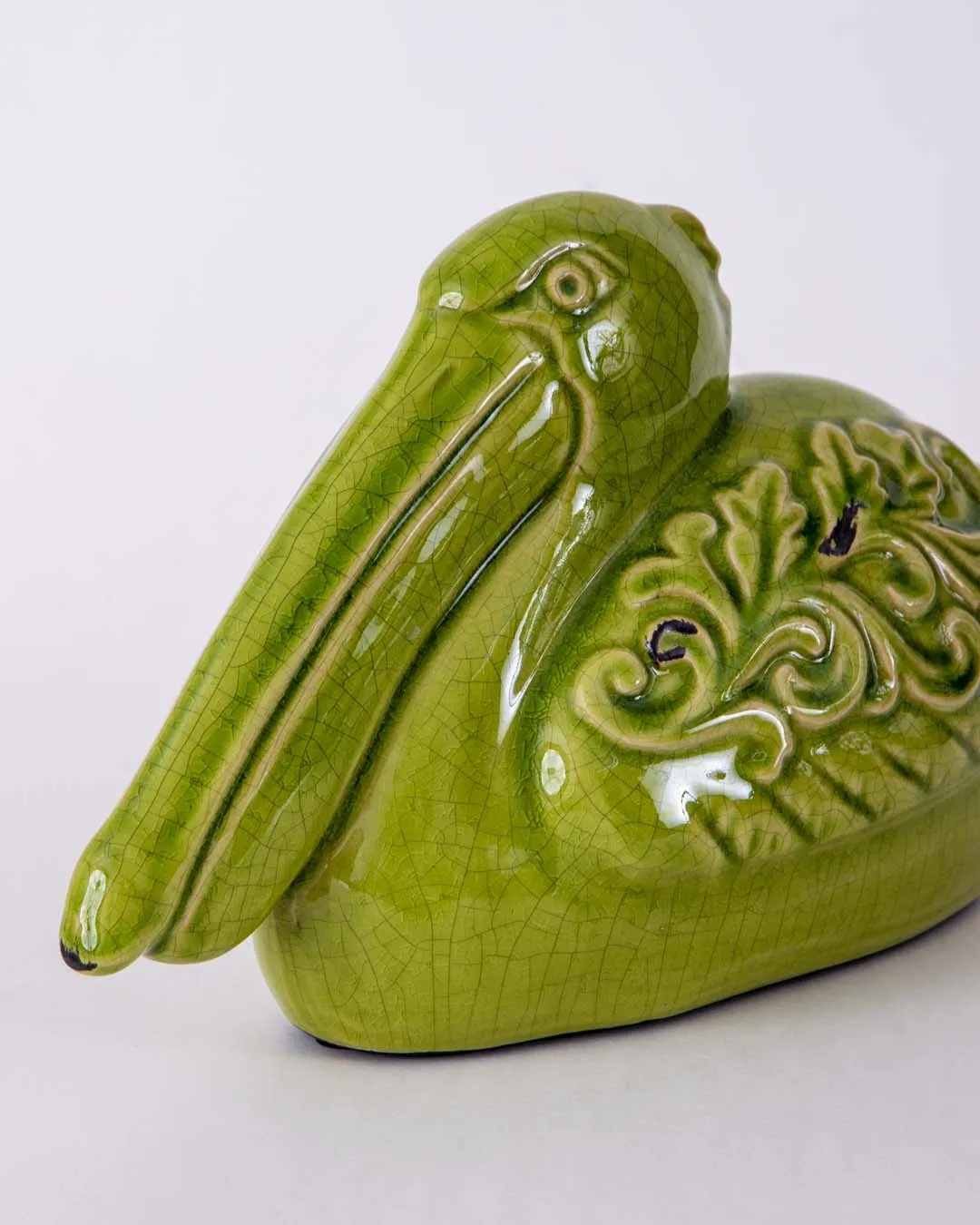 Adorable Pelican Figurine - Green