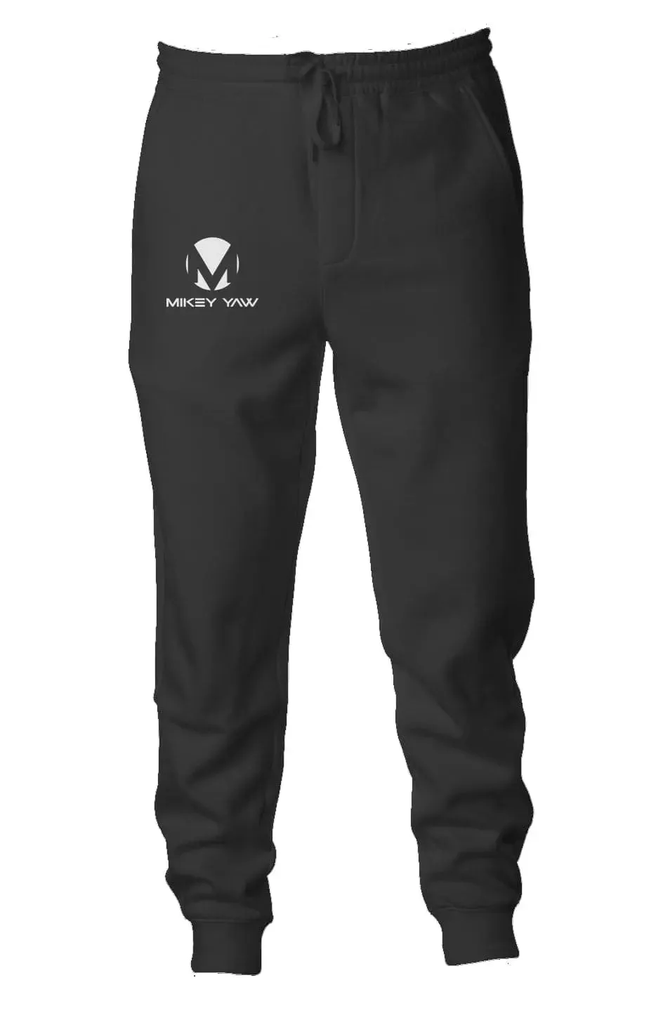 Black Midweight Fleece Jogger Sweatpants