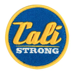 CALI Strong Blue Gold Round 3D Hook-and-Loop Morale Patch