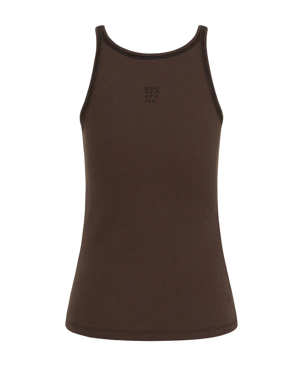 COCOA RIBBED TANK TOP