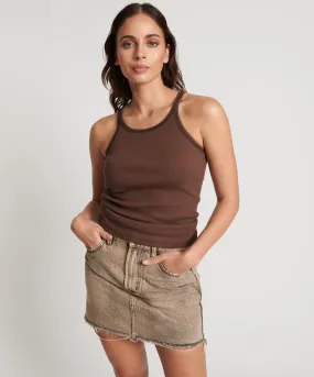 COCOA RIBBED TANK TOP