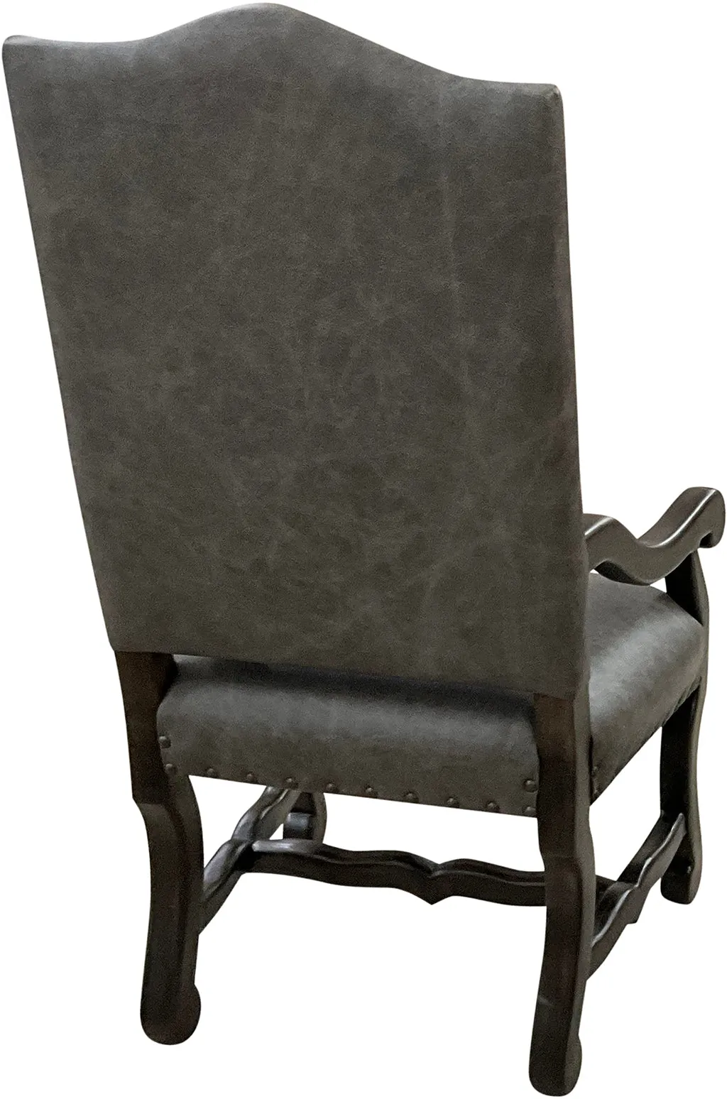 Croco Embossed Gray Western Dining Chair