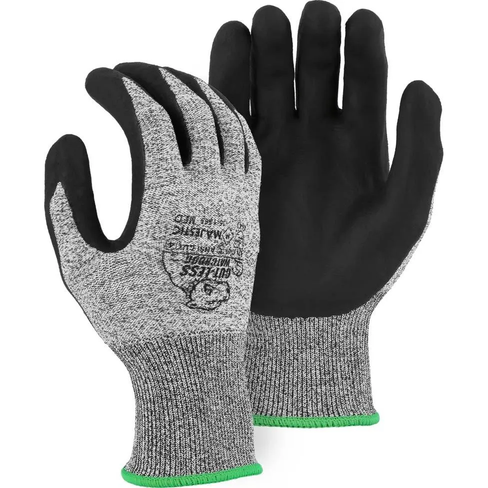 Cut Resistant Glove - KorPlex Blend, Foam Nitrile Palm Dip, Moderate Cut Resistance (PK 12 Pairs) - Majestic