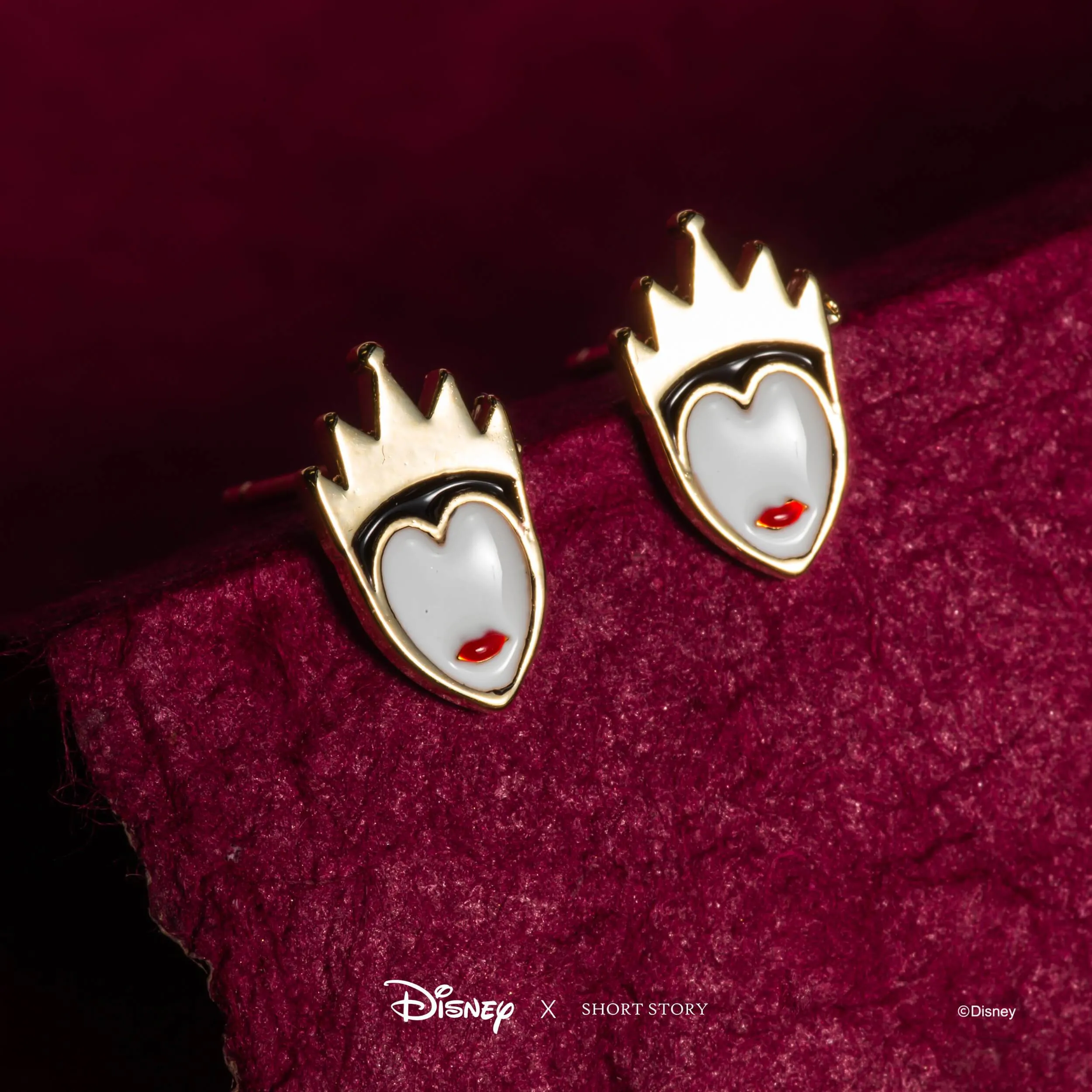 Disney Earring Epoxy Evil Queen Face