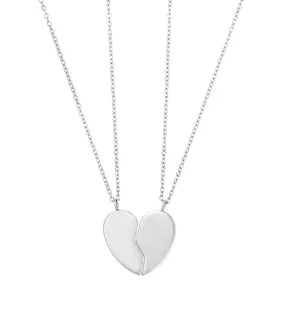 Friendship Heart Necklace Steel kids