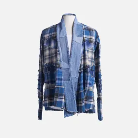 Greg Lauren Mixed Plaid GL1 Studio - Blue