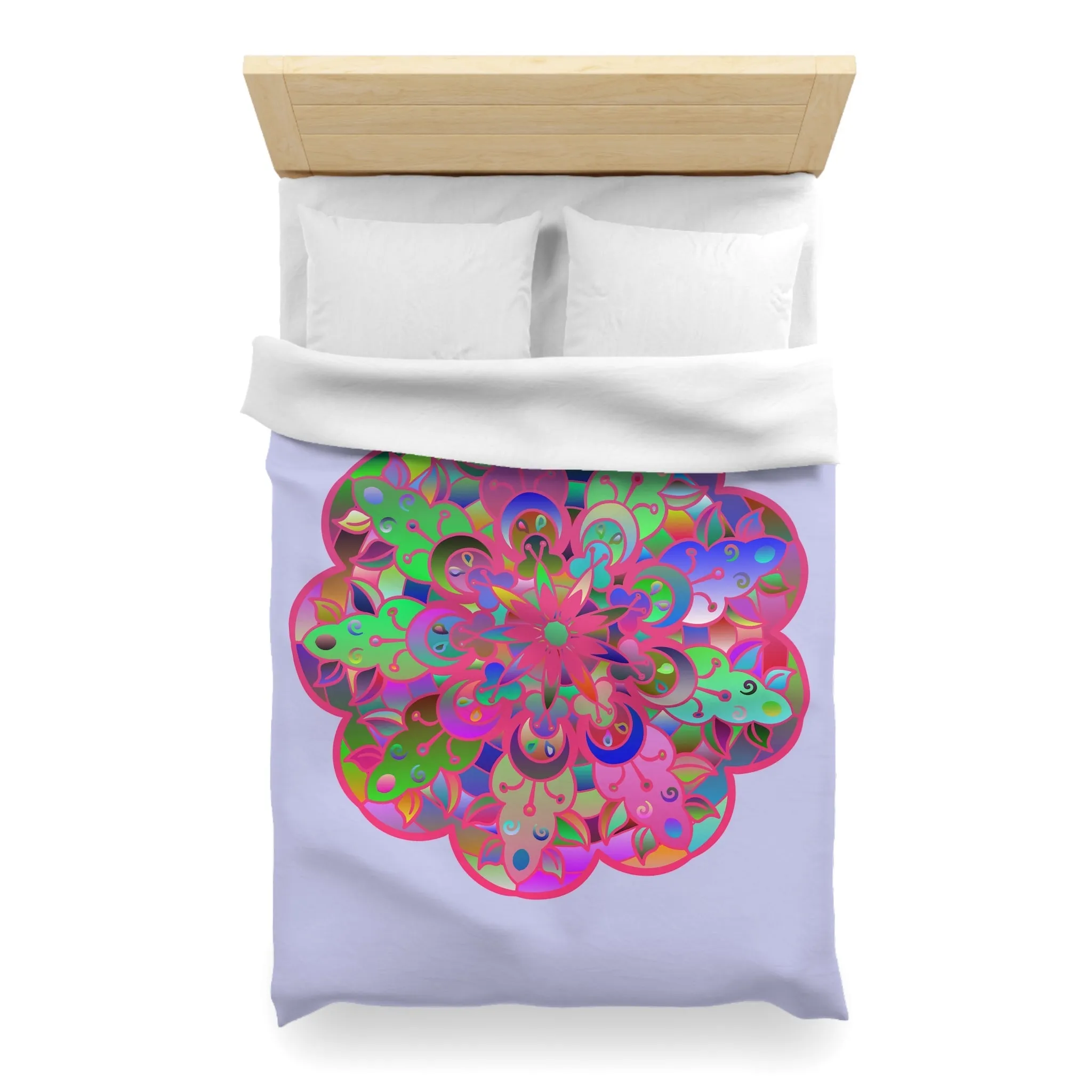 Handmade Mandala Art Microfiber Duvet Cover - Colorful Design