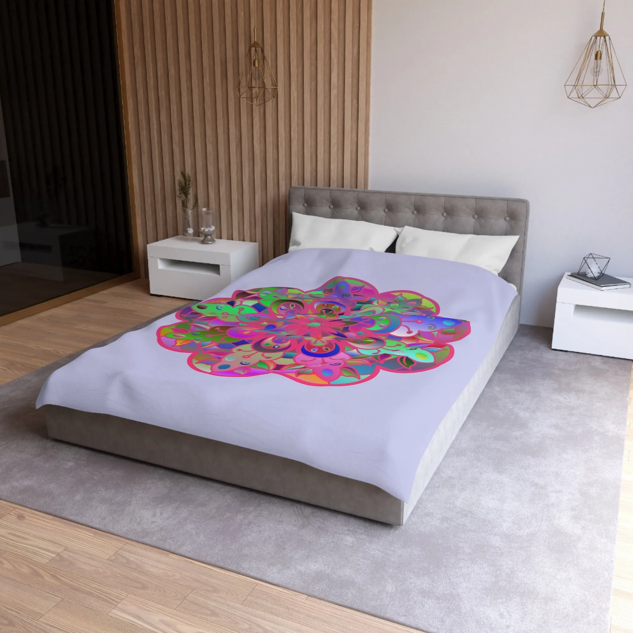 Handmade Mandala Art Microfiber Duvet Cover - Colorful Design