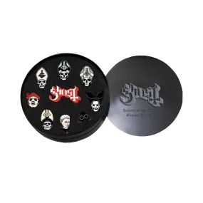 History of Ghost Collectors Tin Box Pin Set