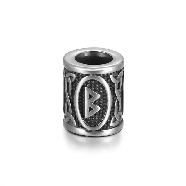 Individual Rune Beads - Stainless Steel