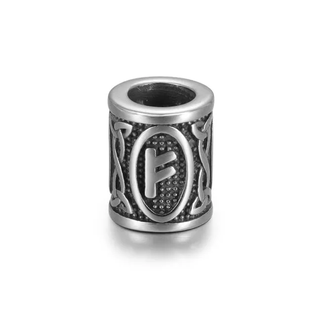 Individual Rune Beads - Stainless Steel