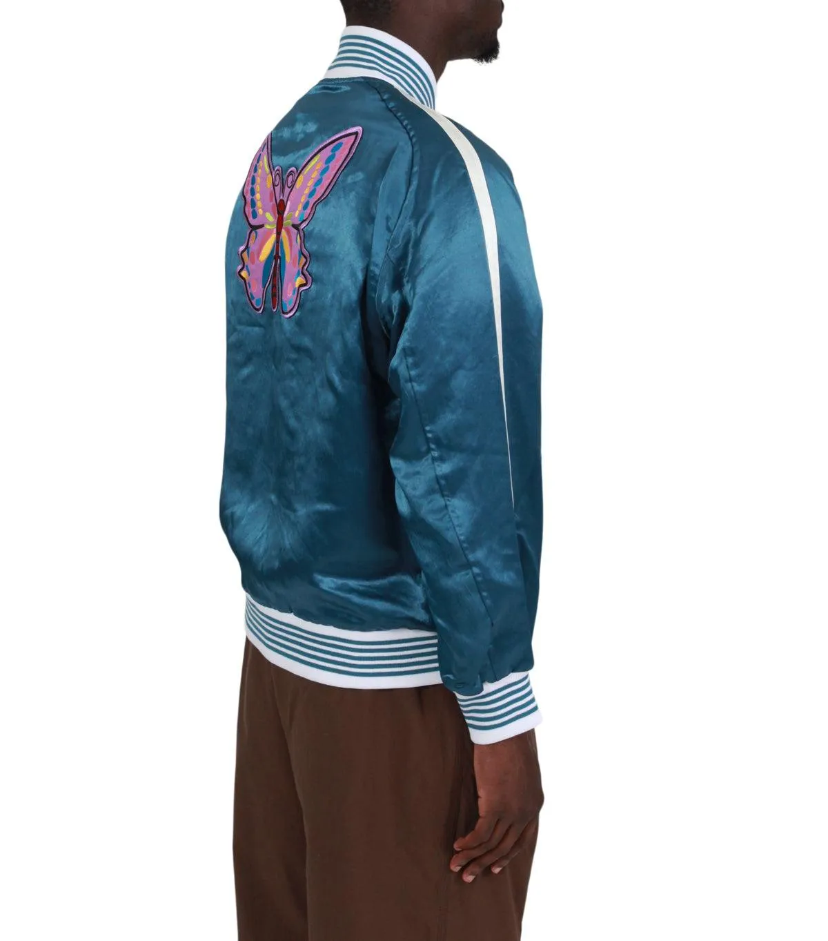 Needles Award Jacket Acetate Sateen Blue