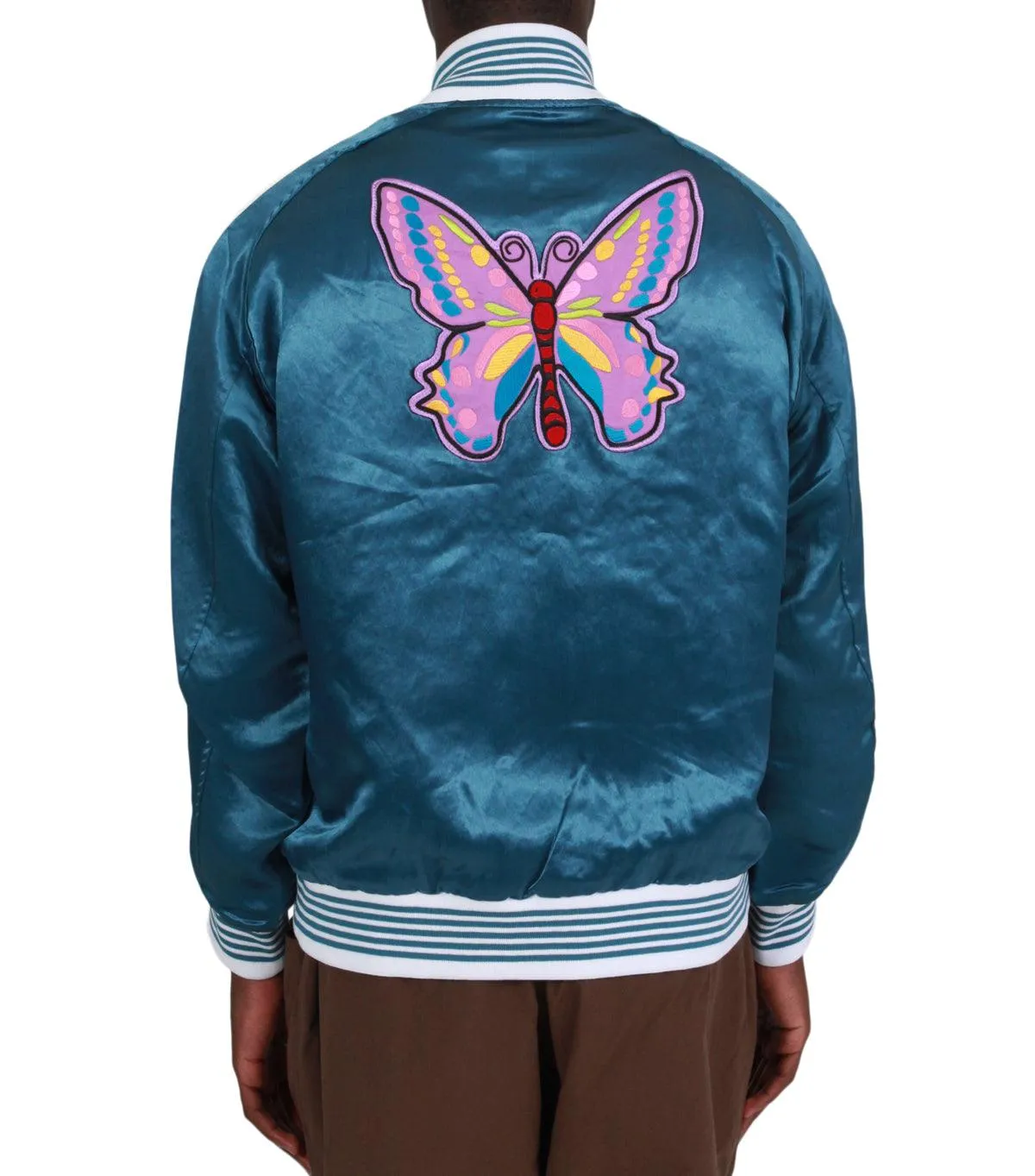 Needles Award Jacket Acetate Sateen Blue