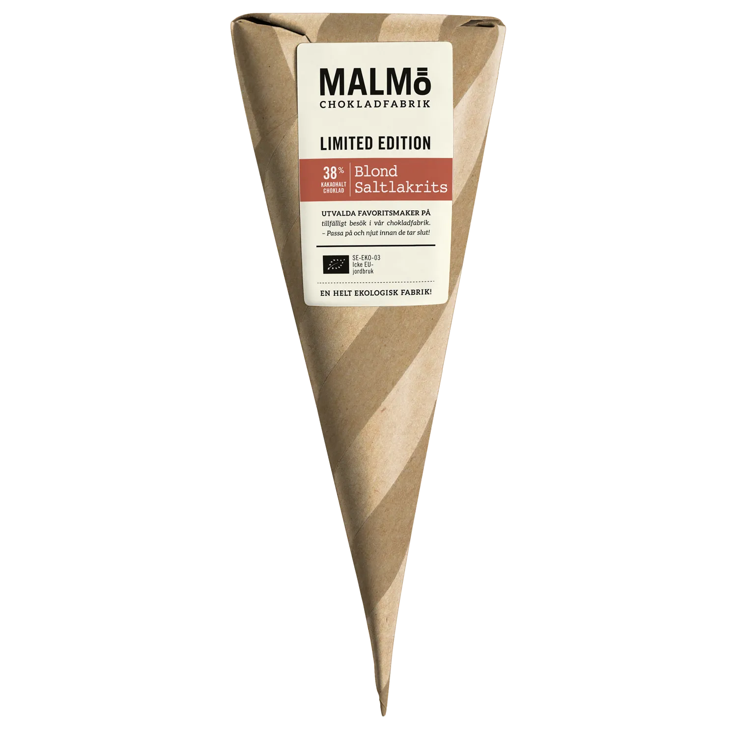 Organic Fairtrade Chocolate Cone | Blonde Salty Licorice | 38%