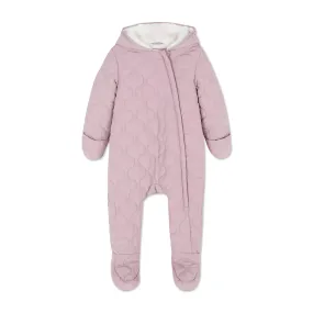 PMK Purple Inner Quilted Quilted Zip-Up Snowsuit #12679