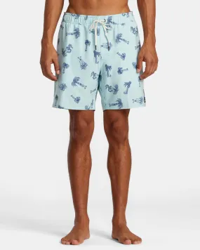 Pommier Palms 17 Boardshorts - Blue Haze