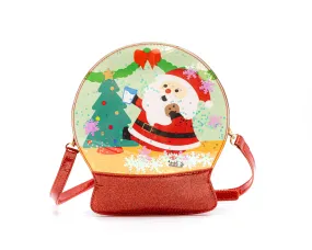 "Jolly Santa" Christmas Snowglobe Holiday Handbag (Bewaltz)