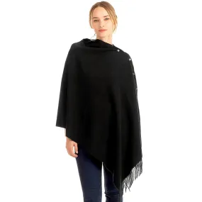 Soft Feel Texture Solid Cape Scarf