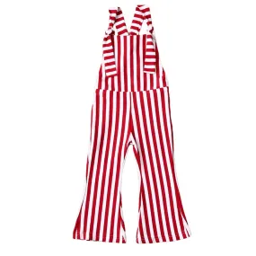 Stripe Long Pants Romper Jumpsuit