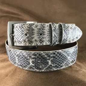 Western Diamond Rattlesnake Leather Belt Strap - 1 1/2 Straight