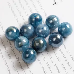 Wholesale 100PCS/PACK Gilt Two-color Straight Hole Imitation Agate Color Acrylic Beads